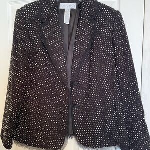 Sag Harbor Black and White Tweed Blazer